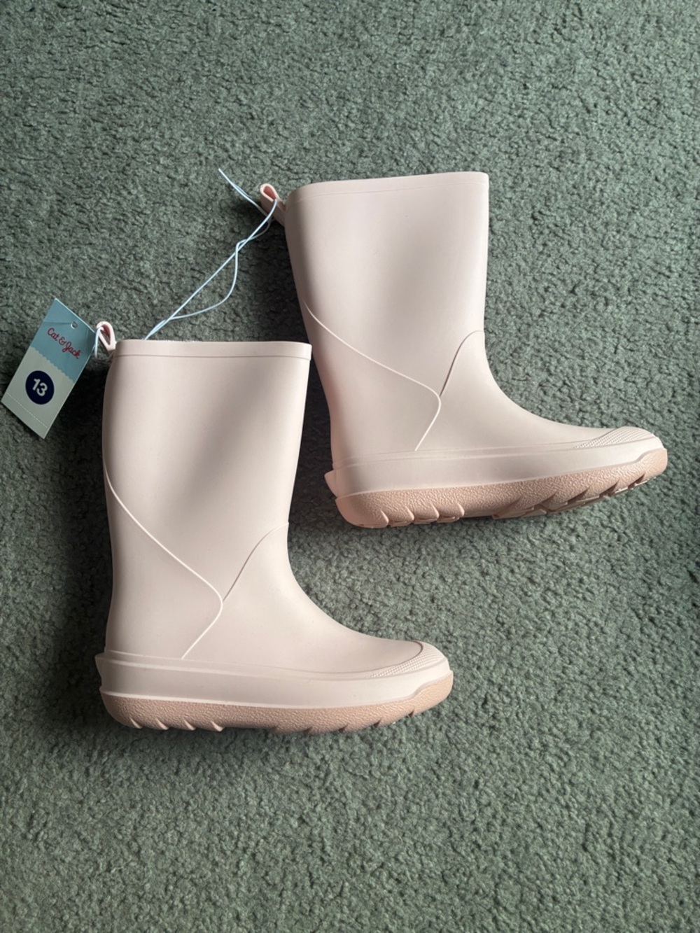 Cat & Jack Pale Pink Toddler Girls 13 Rain Boots